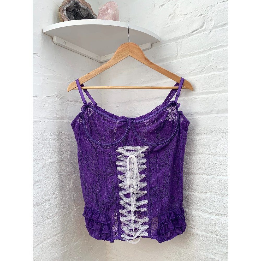 1 of 1 Reworked Royal Purple Lace Corset